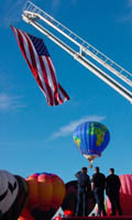 U+C -  Unusual and Creative Enterprises pictures, posters, prints and images. New Mexico Tribute, a photo of N.M. firefighters at the ballon ride of the olympic eternal flame torch